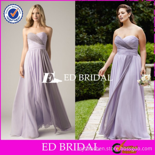 CE1052 Unique Sweetheart Backless Long Chiffon Two Color Bridesmaid Dresses